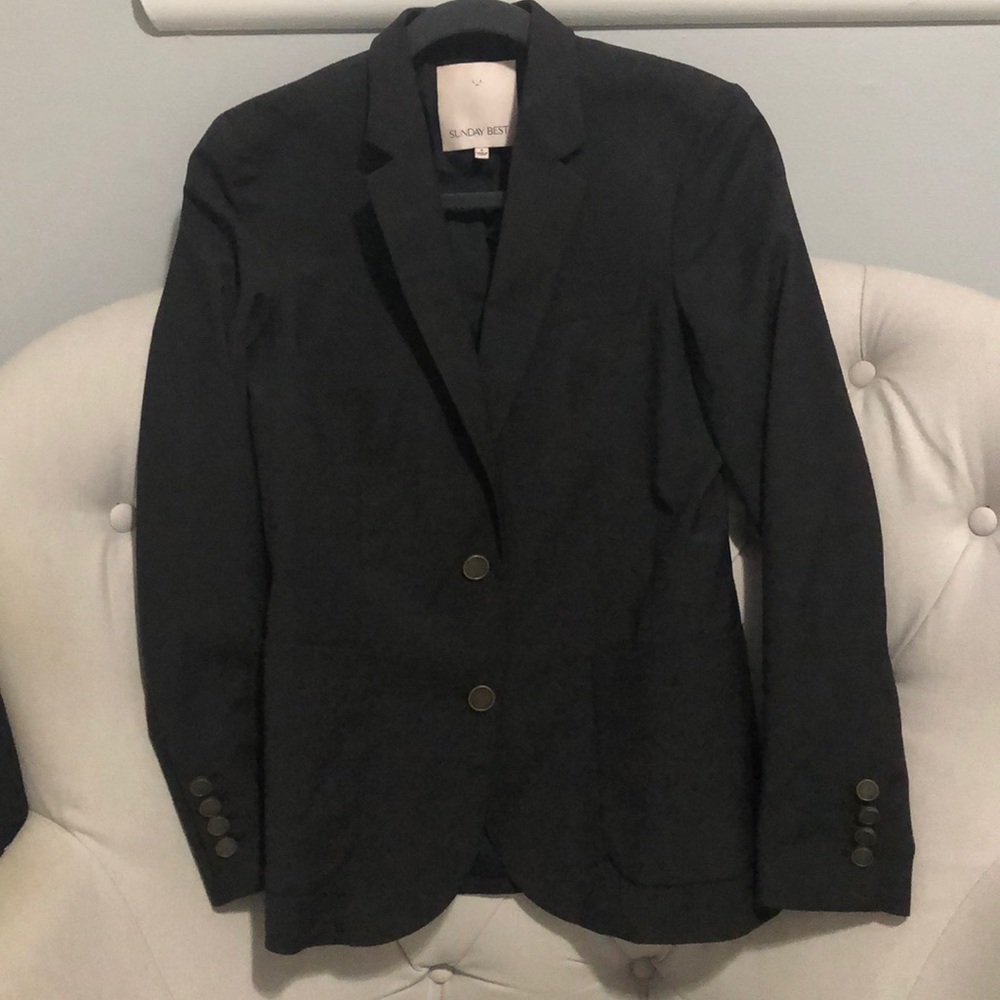 EUC Sunday Best black casual blazer w buttons